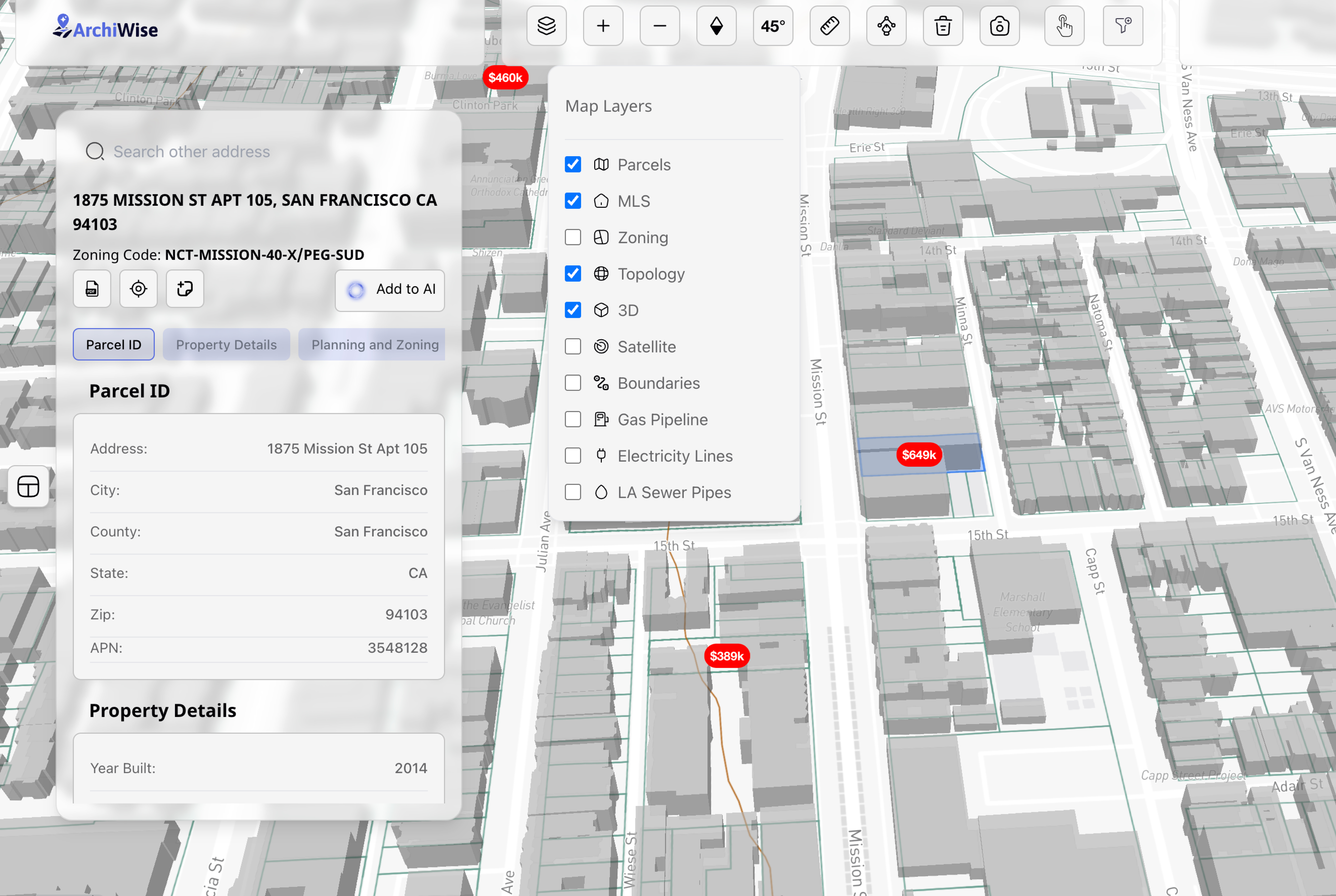 Site selection illustration